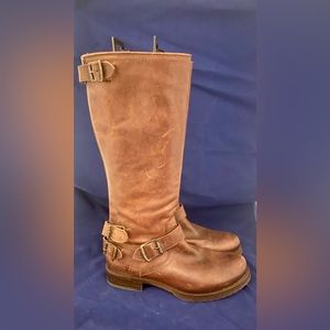 FRYE tall brown knee high boots